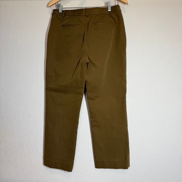 Women's Brooks Brothers Caramel Wide Leg Straight Flat Front Pants Size 8 - Picture 7 of 8